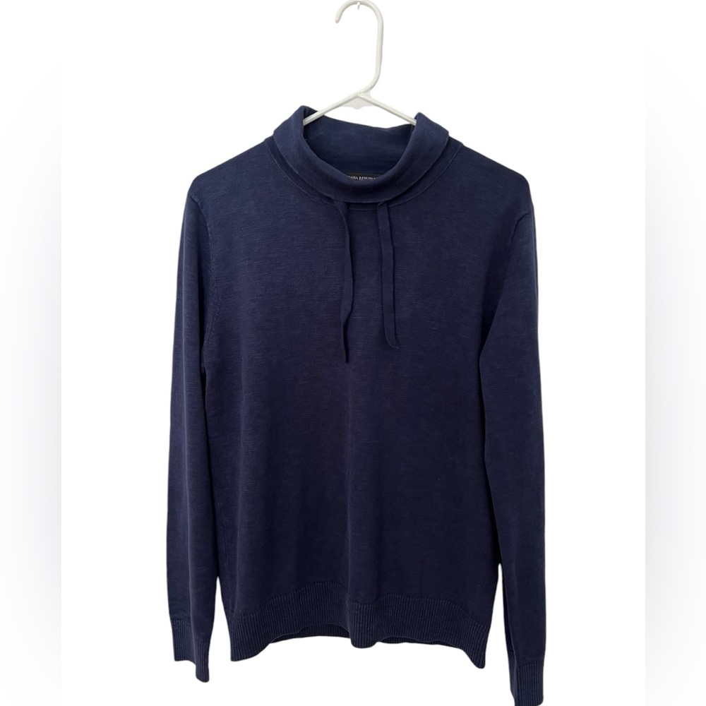 Banana Republic Navy Blue Sweater Turtleneck Size S